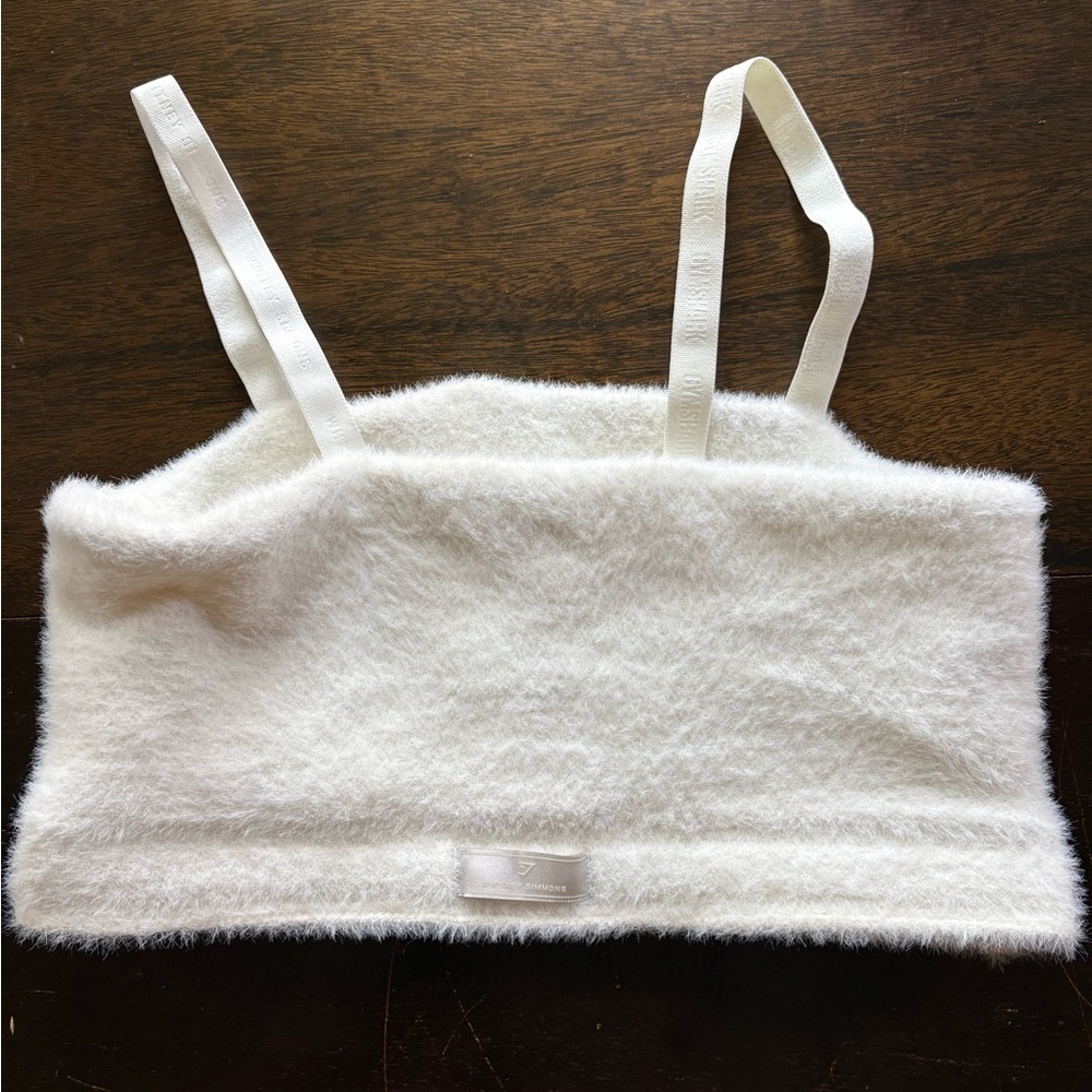 GYMSHARK X WHITNEY SIMMONS fuzzy sports bra top - Picture 6 of 7